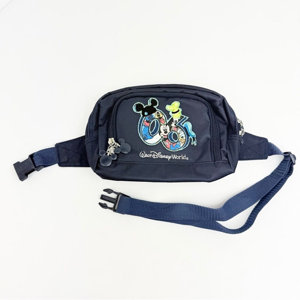 Walt Disney World Vintage 06 Navy Blue Character Embroidered Unisex Fanny Pack